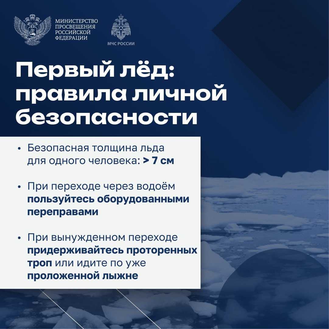 Первый лед: правила личной безопасности