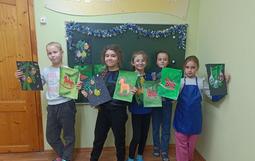 ️✨ В Клубе по месту жительства "Олимпия" прошла выставка рисунков на тему "Зимняя сказка"!