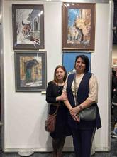  На выставке можно увидеть замечательные акварельные пейзажи с изображением краснодарских улиц, автор которых Анастасия Андреевна Коржавина, педагог нашего Центра творчества "Содружество".